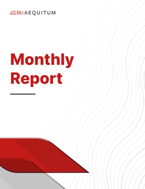 Copertina Monthly Report website logo red title